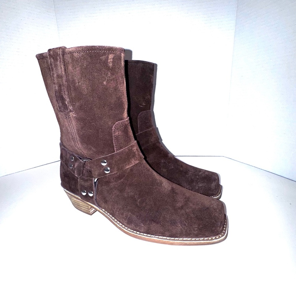 Jeffrey Campbell Waylon Lo Coffee Suede Boots 10
